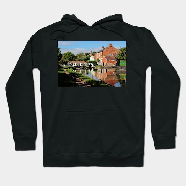 Braunston Lock No3 Northamptonshire Hoodie by avrilharris